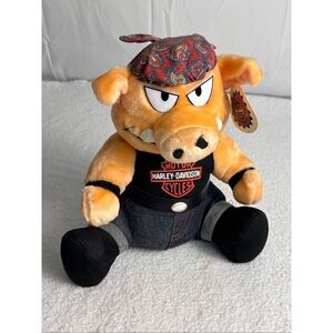 Vintage Harley Davidson Motorcycle Plush Biker Pig “Hog”